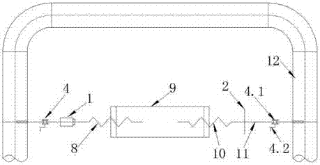 Expansion amount measuring and presetting method and device for pi-shaped pipe expansion joints