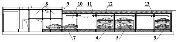 Underground garage for reasonably controlling parking space allocation and parking space occupied spaces