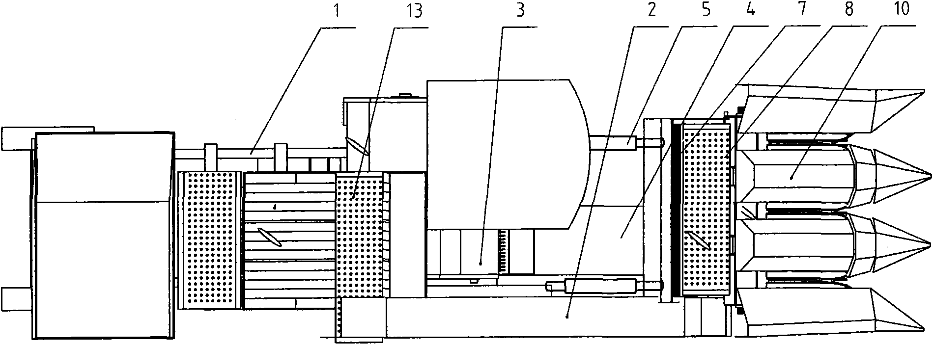 Corncob and stalk corn harvester header