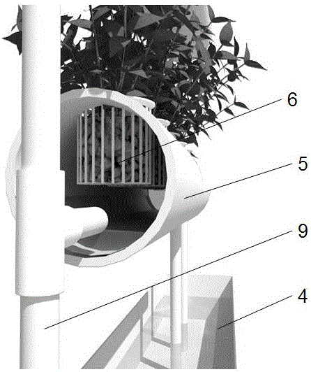 Integrated food waste treatment and environmental protection planting system and method