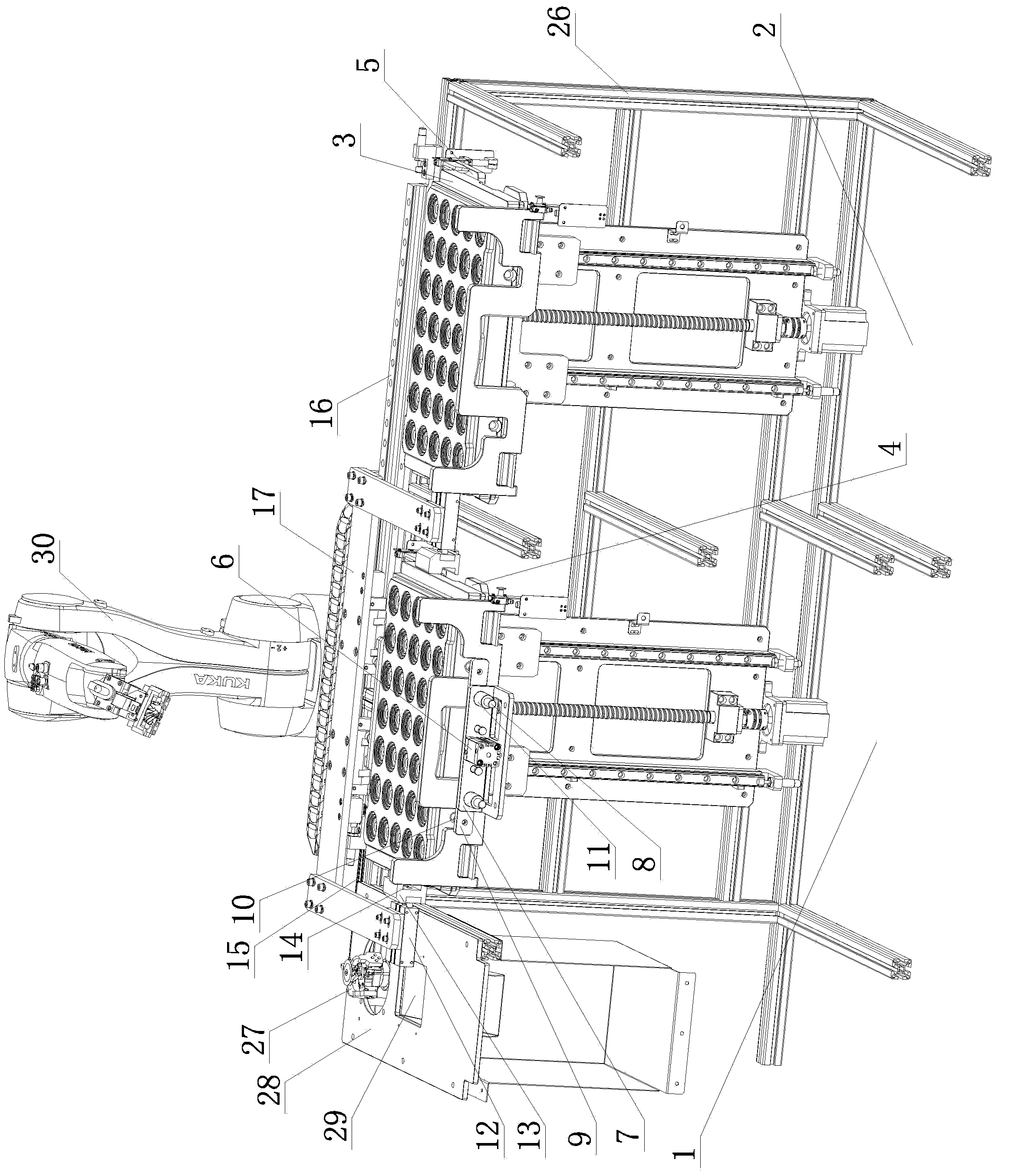 Workpiece conveying device of eddy current flaw detector