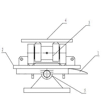 Large-corner quick-change hinging device of support carrier