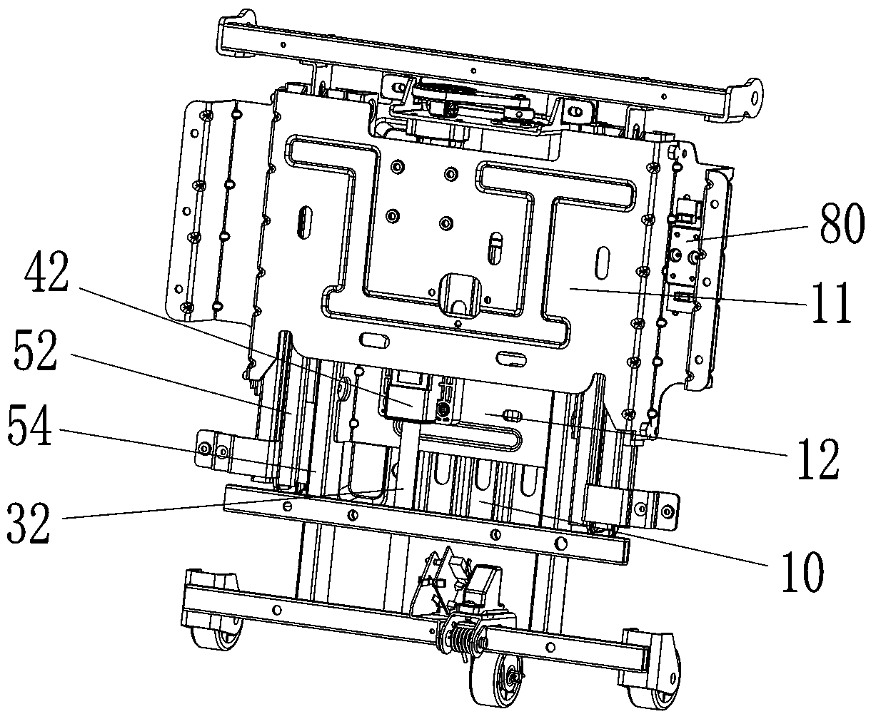 differential-lifting-adjusting-device-of-shank-massage-mechanism-of