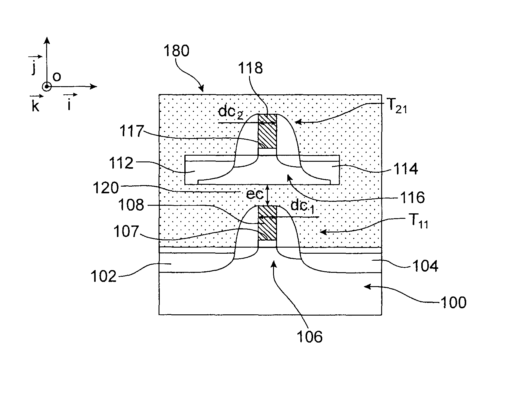 SRAM memory cell having transistors integrated at several levels and the threshold voltage VT of which is dynamically adjustable