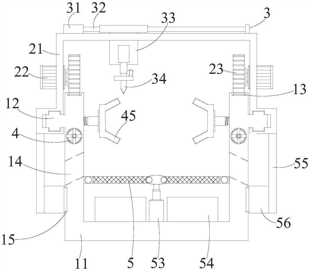 Follow-up device for welding vehicle bottom plate
