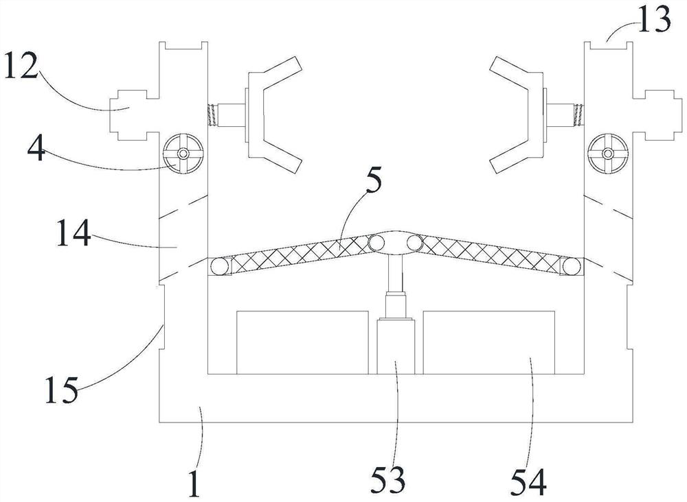 Follow-up device for welding vehicle bottom plate
