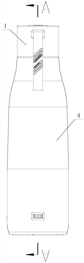 Cover body structure and hydrogen absorption water cup thereof