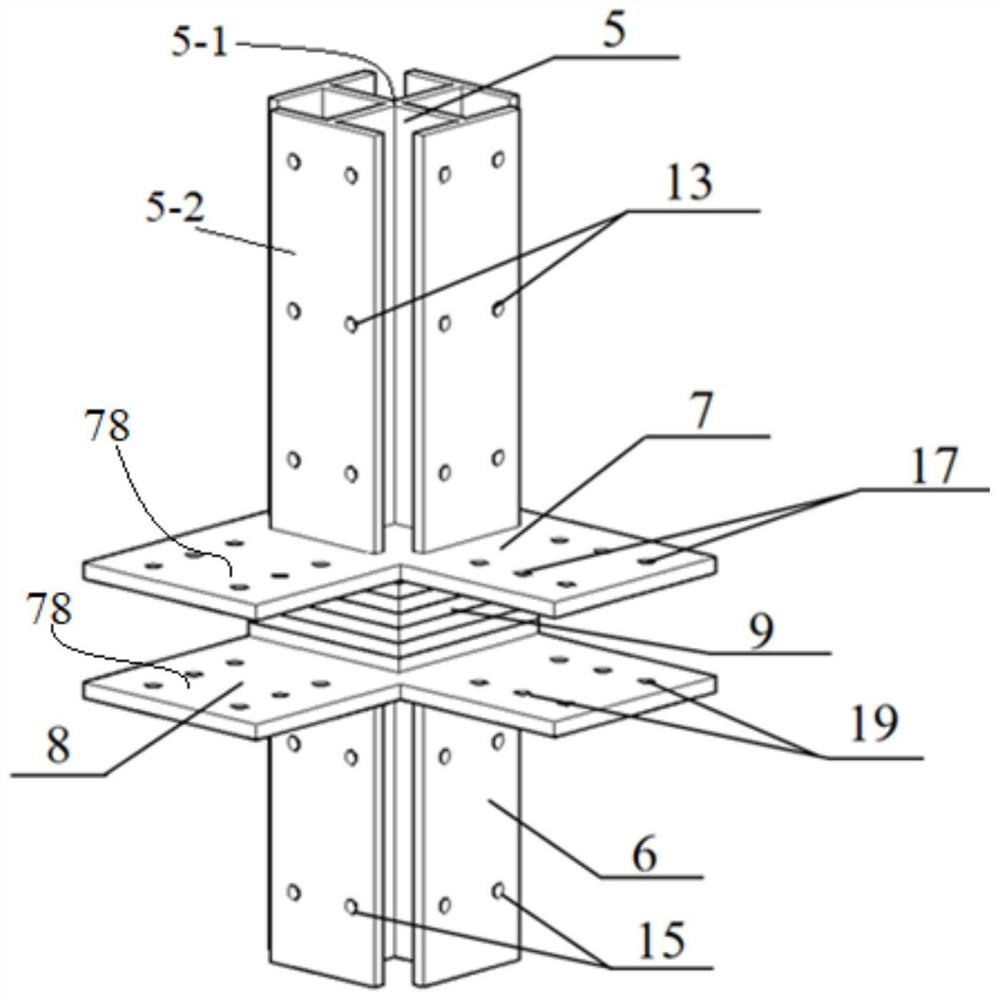 Plug-in type modular steel structure seismic mitigation and absorption connecting joint