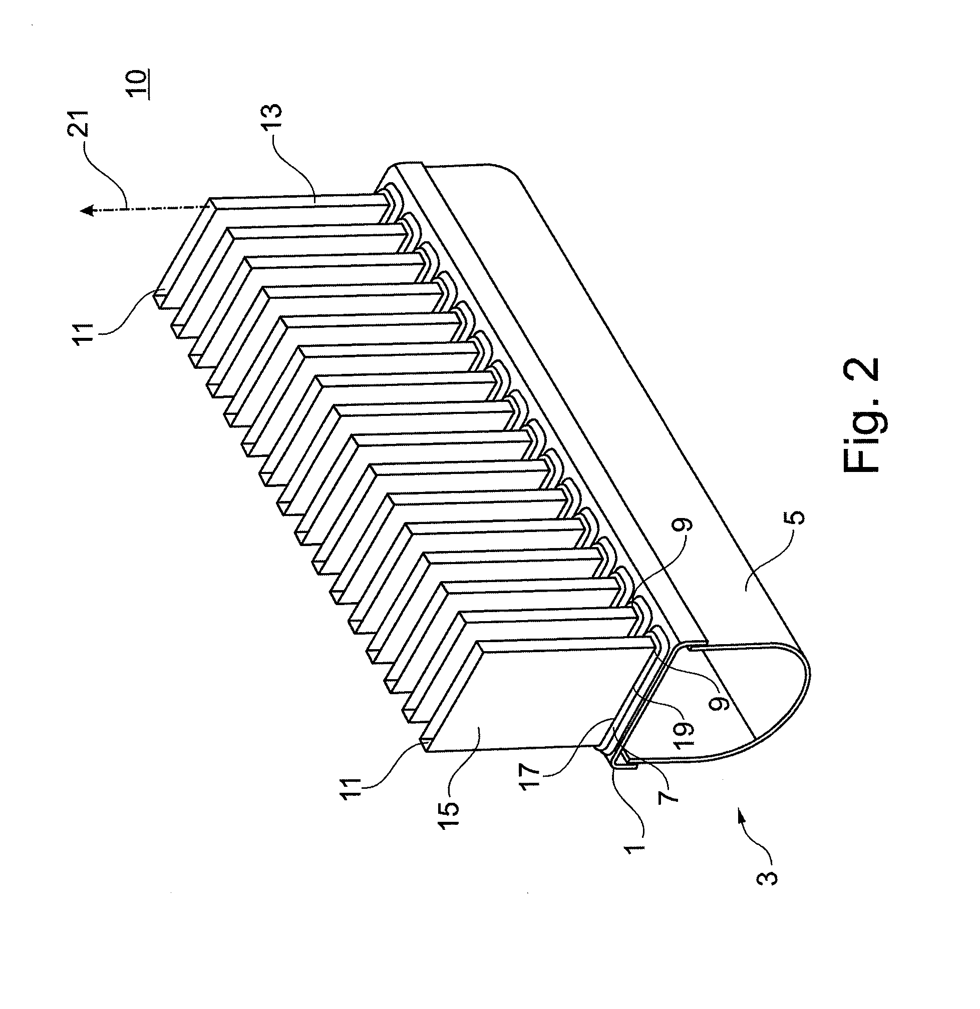 Heat exchanger, use, and manufacturing process for a heat exchanger