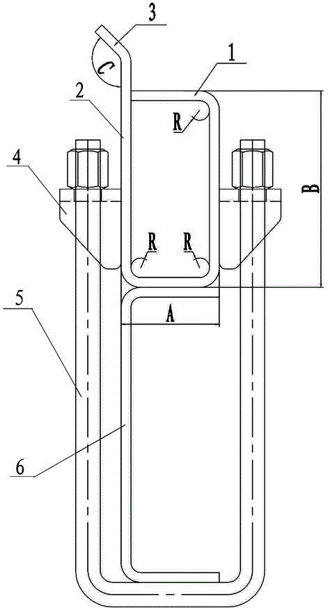 Rectangular tube profile with flange