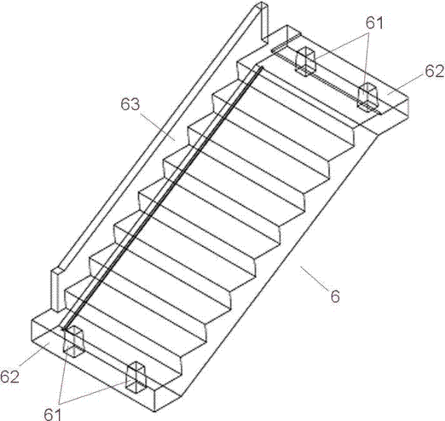 Multi-storey building with prefabricated parts and its semi-prefabricated construction method