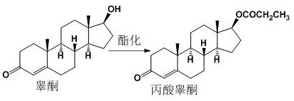 A clean production preparation method of testosterone propionate