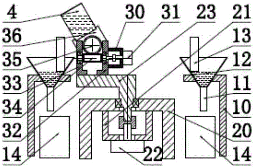 Beaker-rotation worm-transmission device for soft coal sinter automatic filtration cleaning