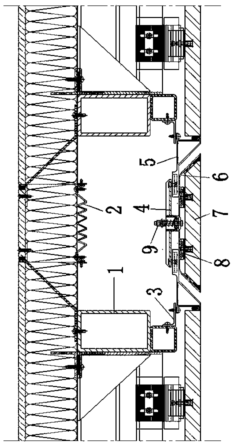 High-performance connecting structure of deformation joint of stone curtain wall