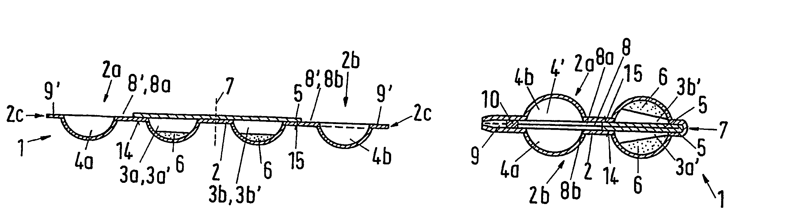Device having sealed breakable chambers for storing and dispensing viscous substances