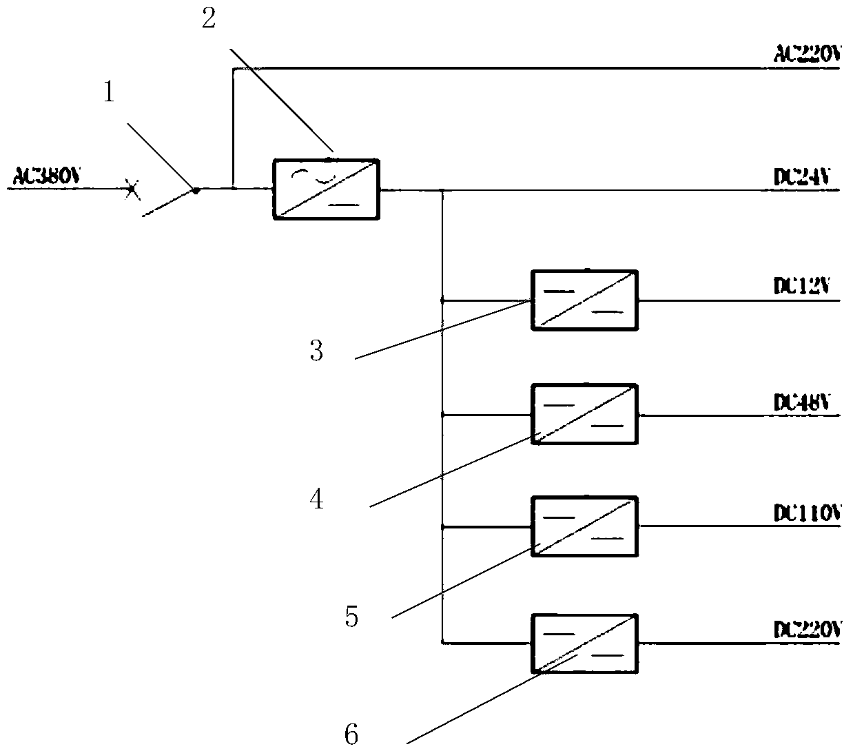 Combined power supply for fire-fighting system