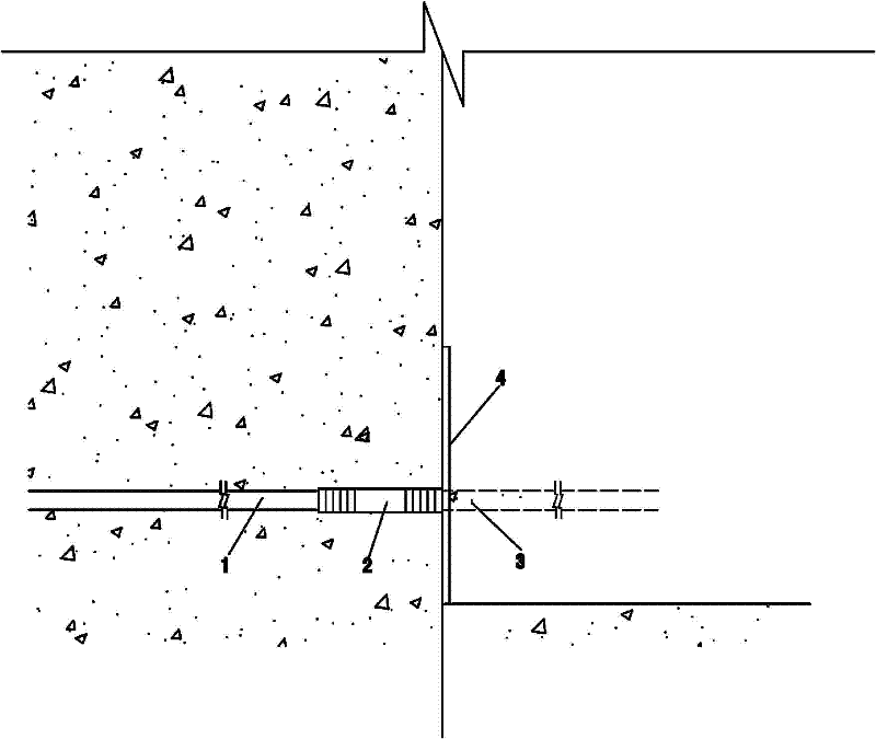 Method and device for leading pre-embedded pipes in concrete out of side wall joints