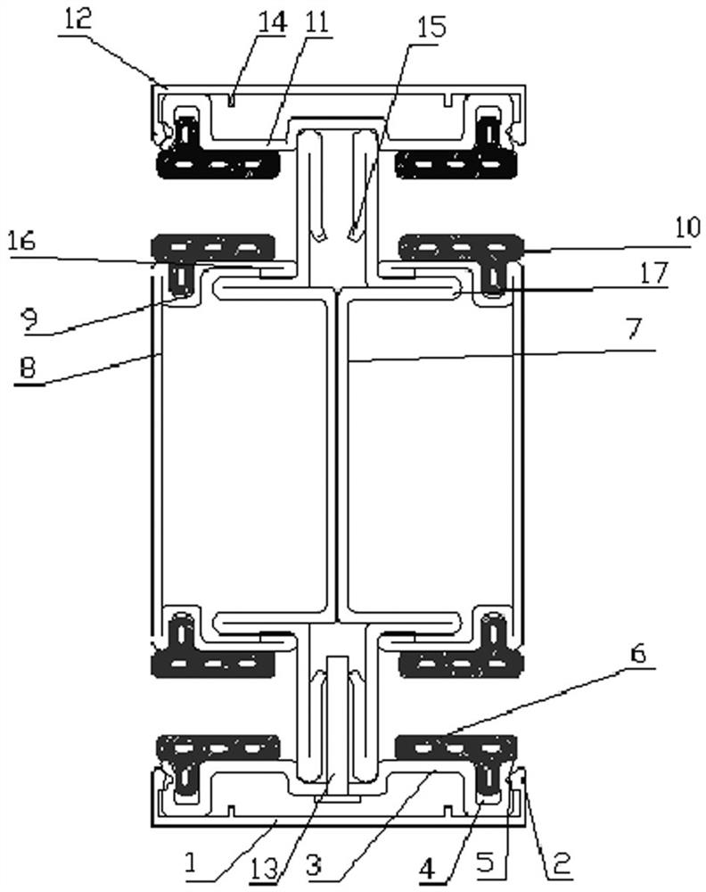 Double-glass fireproof glass partition wall