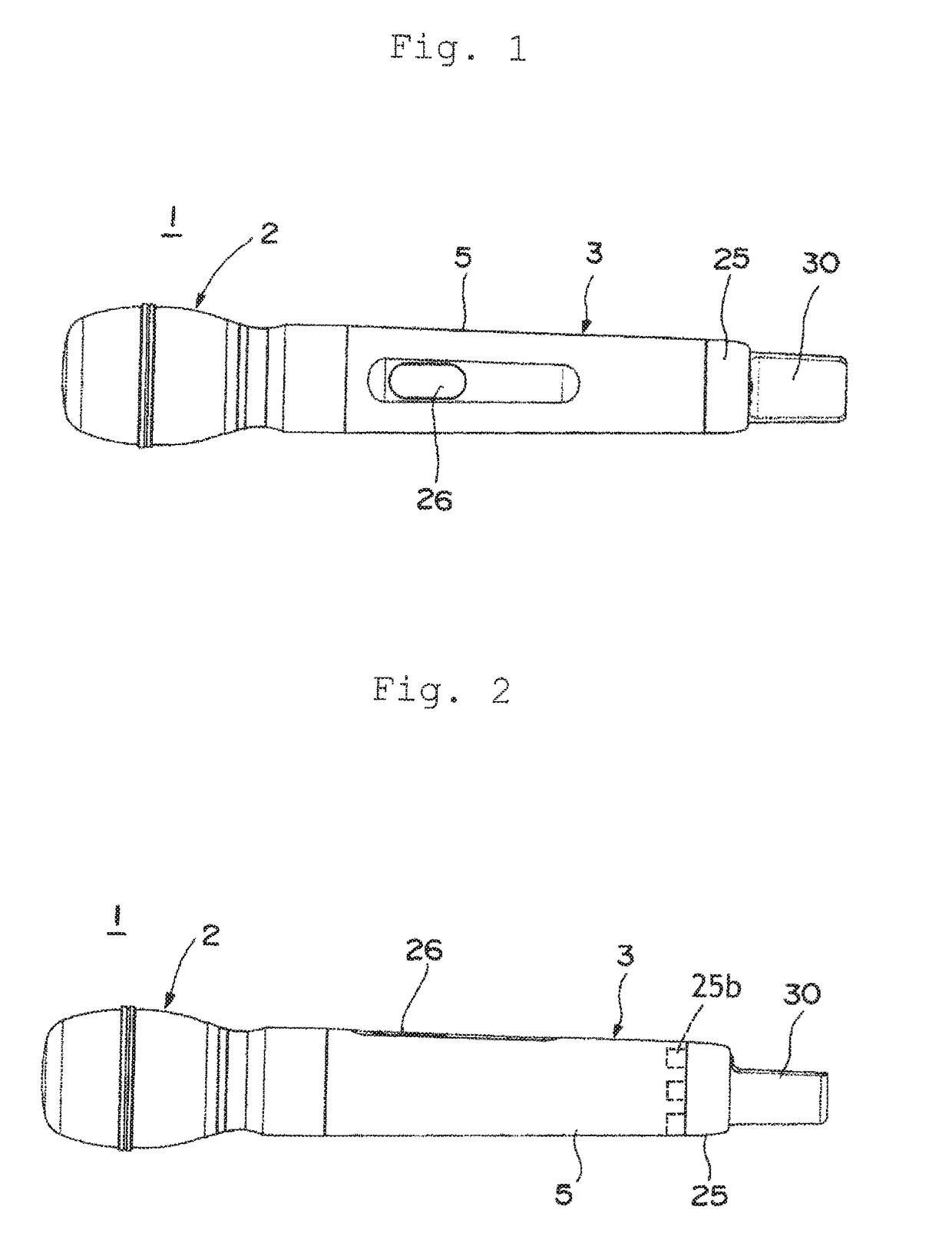 Wireless microphone with antenna therein