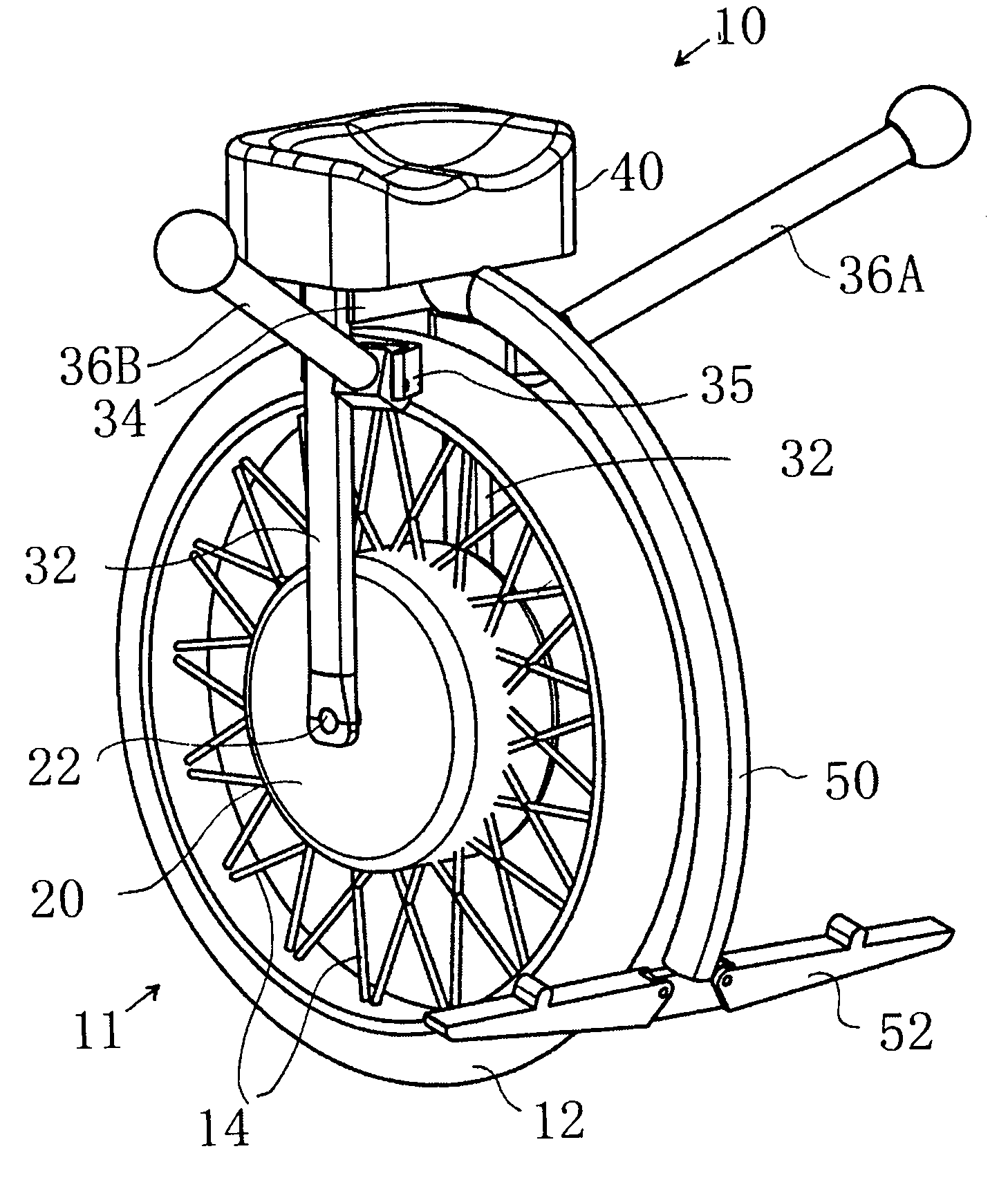 Power-driven unicycle