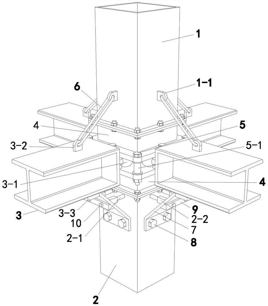 A prefabricated building beam-column joint structure and its construction method