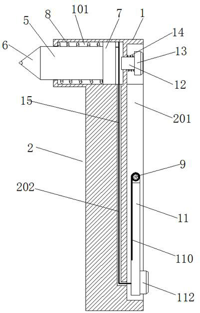 Safety hammer arranged in rail transit train