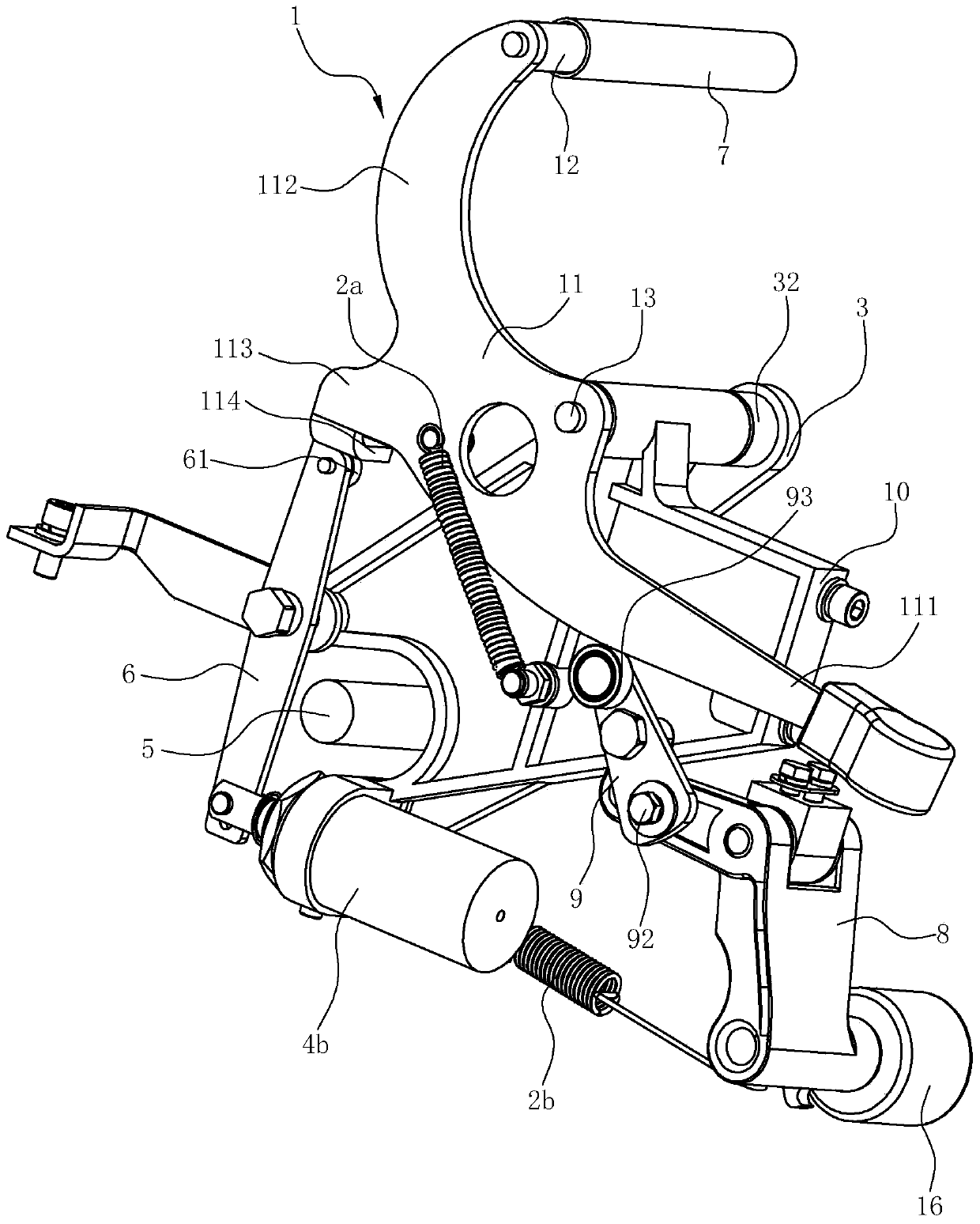 Automatic creel lifting device of rotor spinning machine