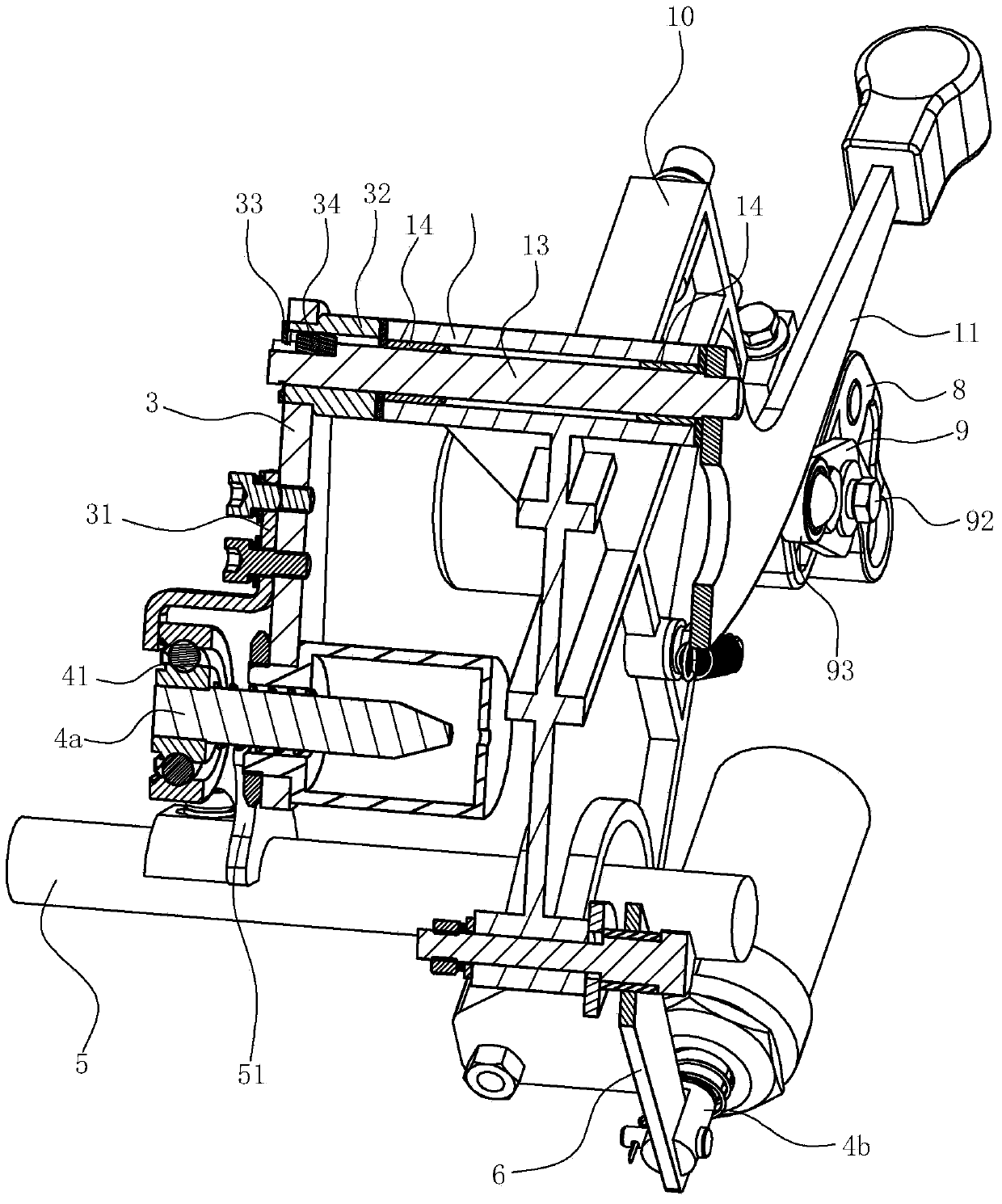 Automatic creel lifting device of rotor spinning machine