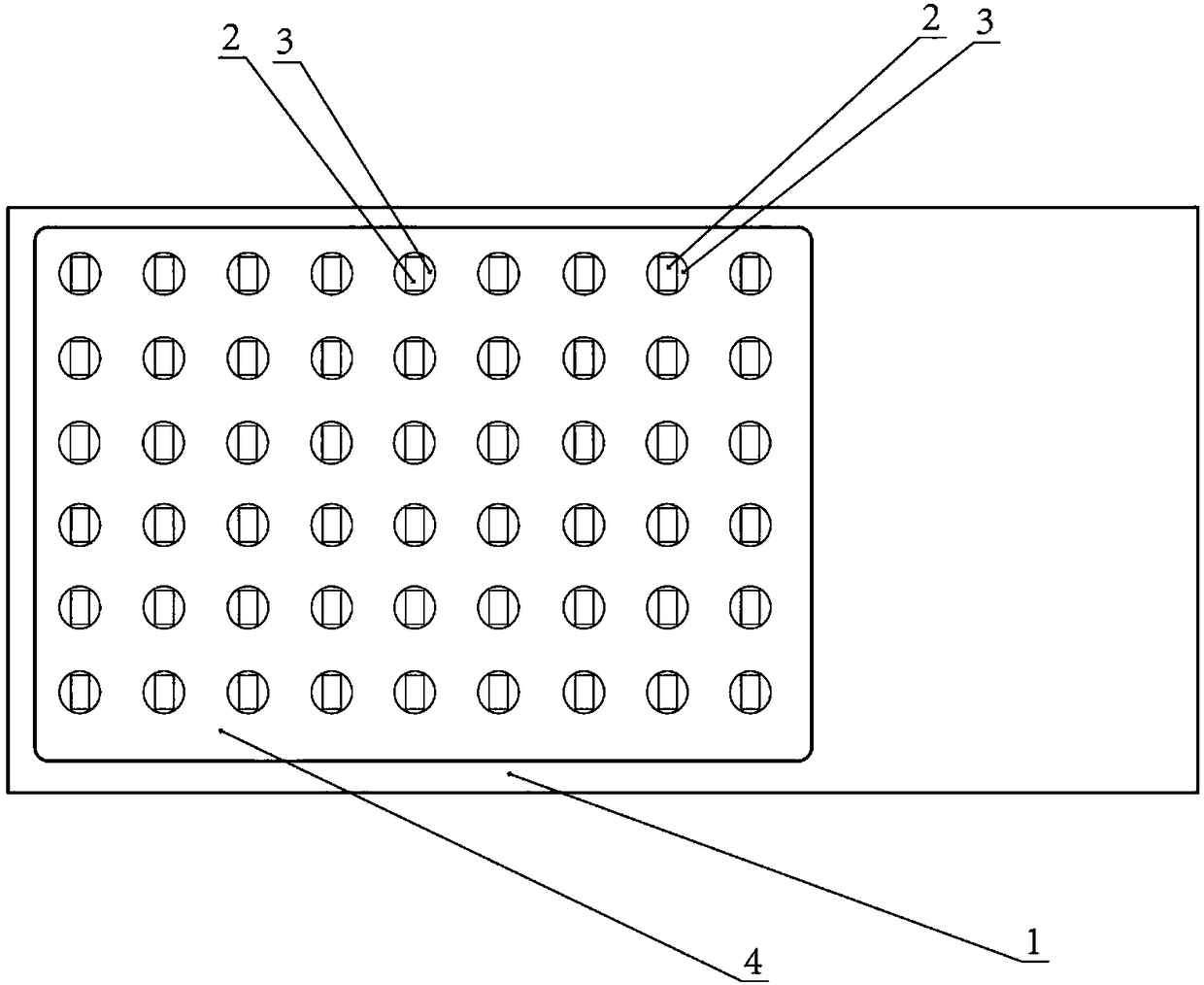 Double-sided light emitting diode (LED) light source structure based on COB packaging structure