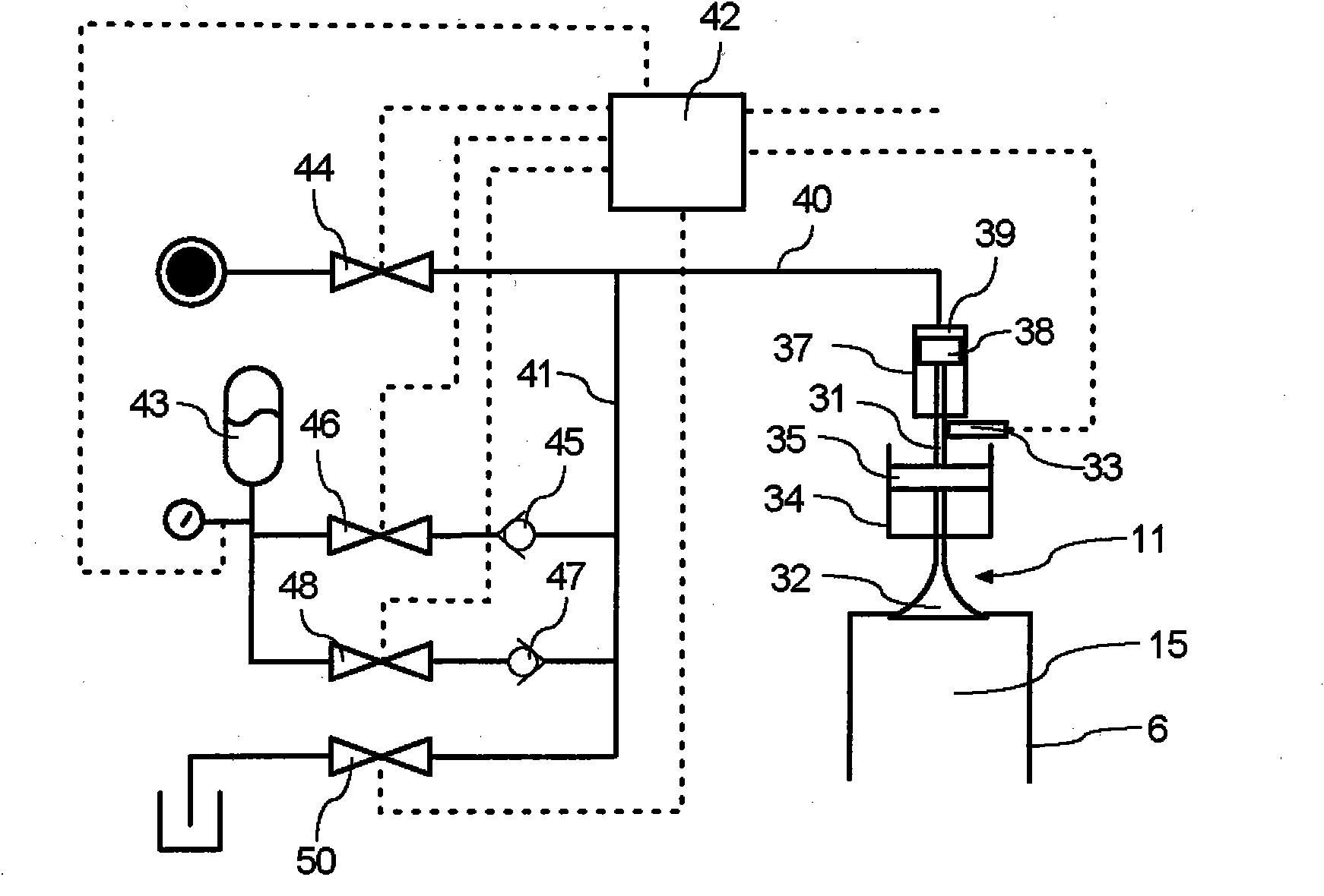 Large two-stroke diesel engine with electronically controlled exhaust valve actuation system