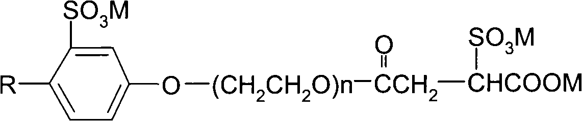 Alkyl phenol sulfonic polyethenoxy ether sodium monosulfosuccinates and preparation thereof