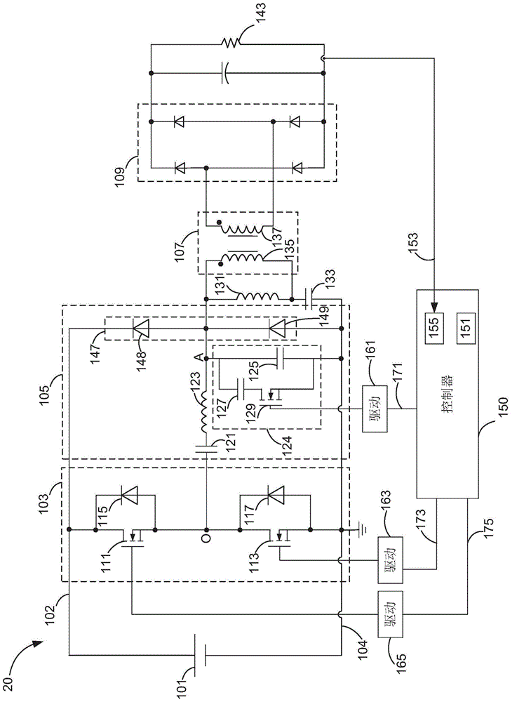 Circuit and method for resonant network