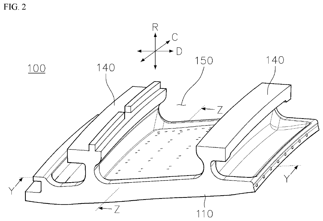 Ring segment and turbomachine including same