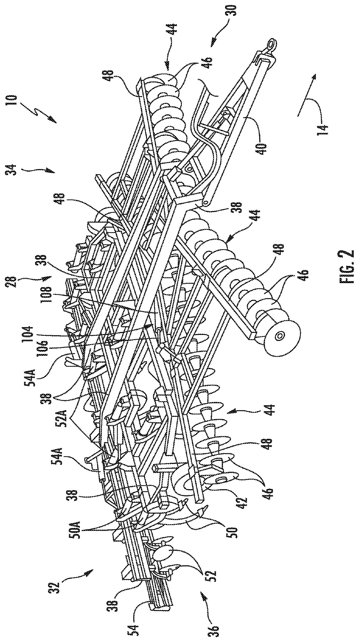 System and method for determining material accumulation relative to ground engaging tools of an agricultural implement