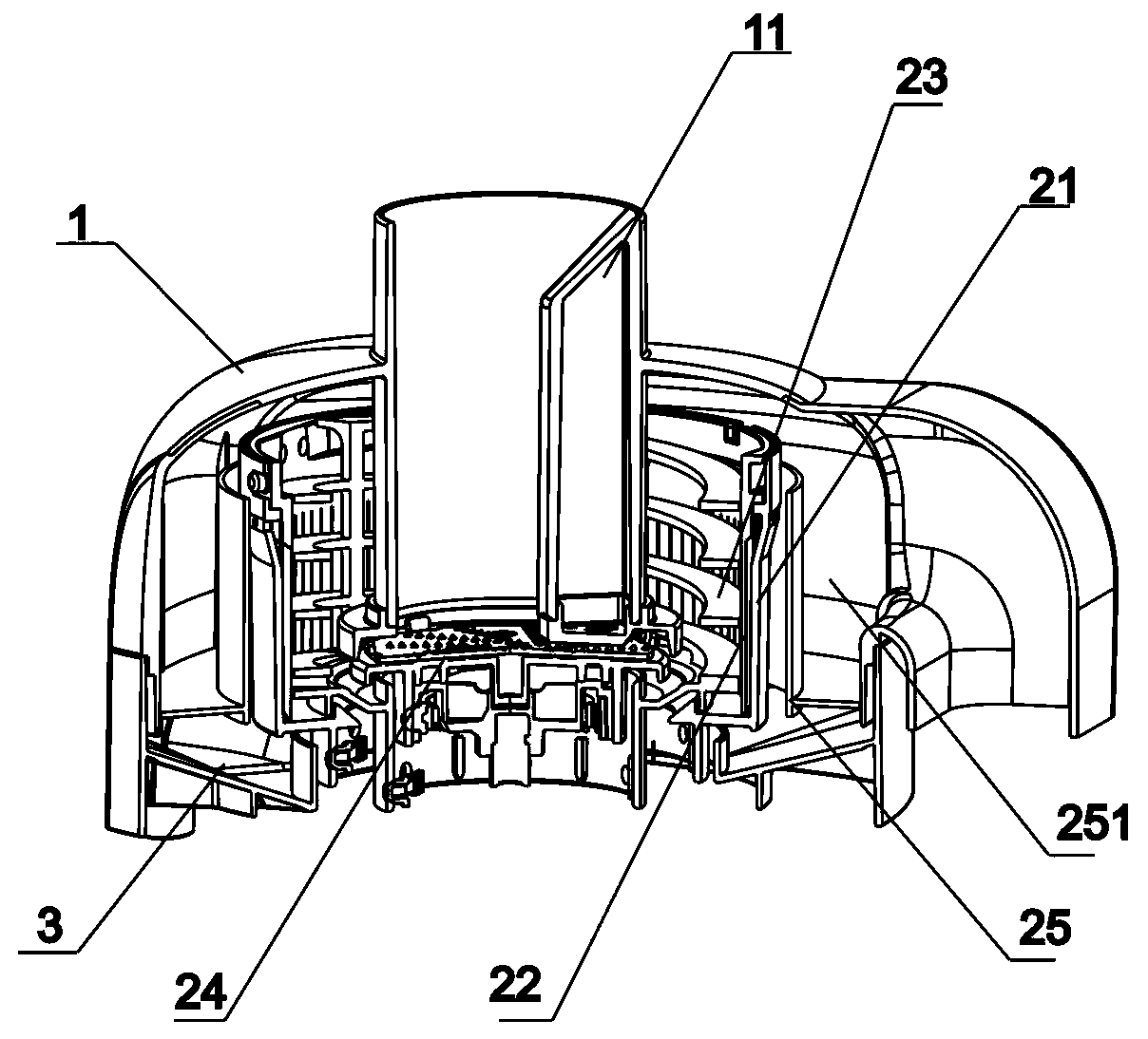 Juicer capable of automatically discharging residues