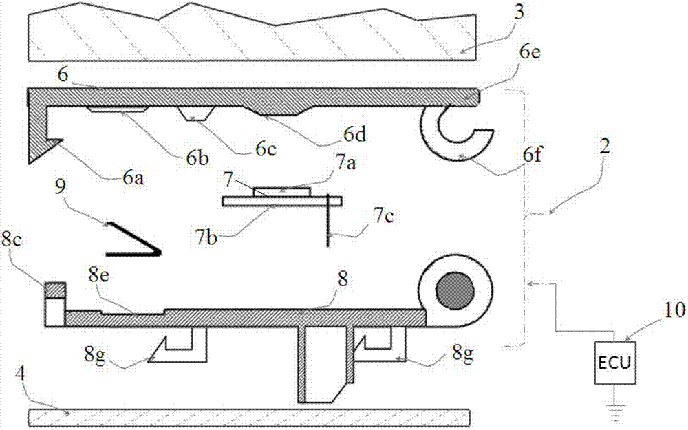 Compression spring type safety belt reminding device