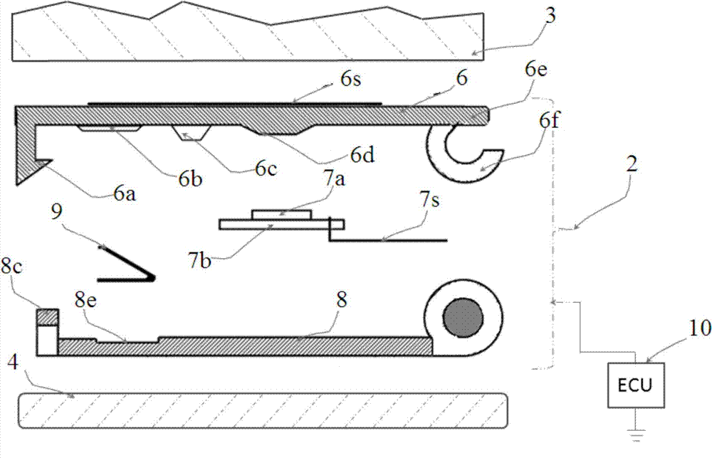 Compression spring type safety belt reminding device