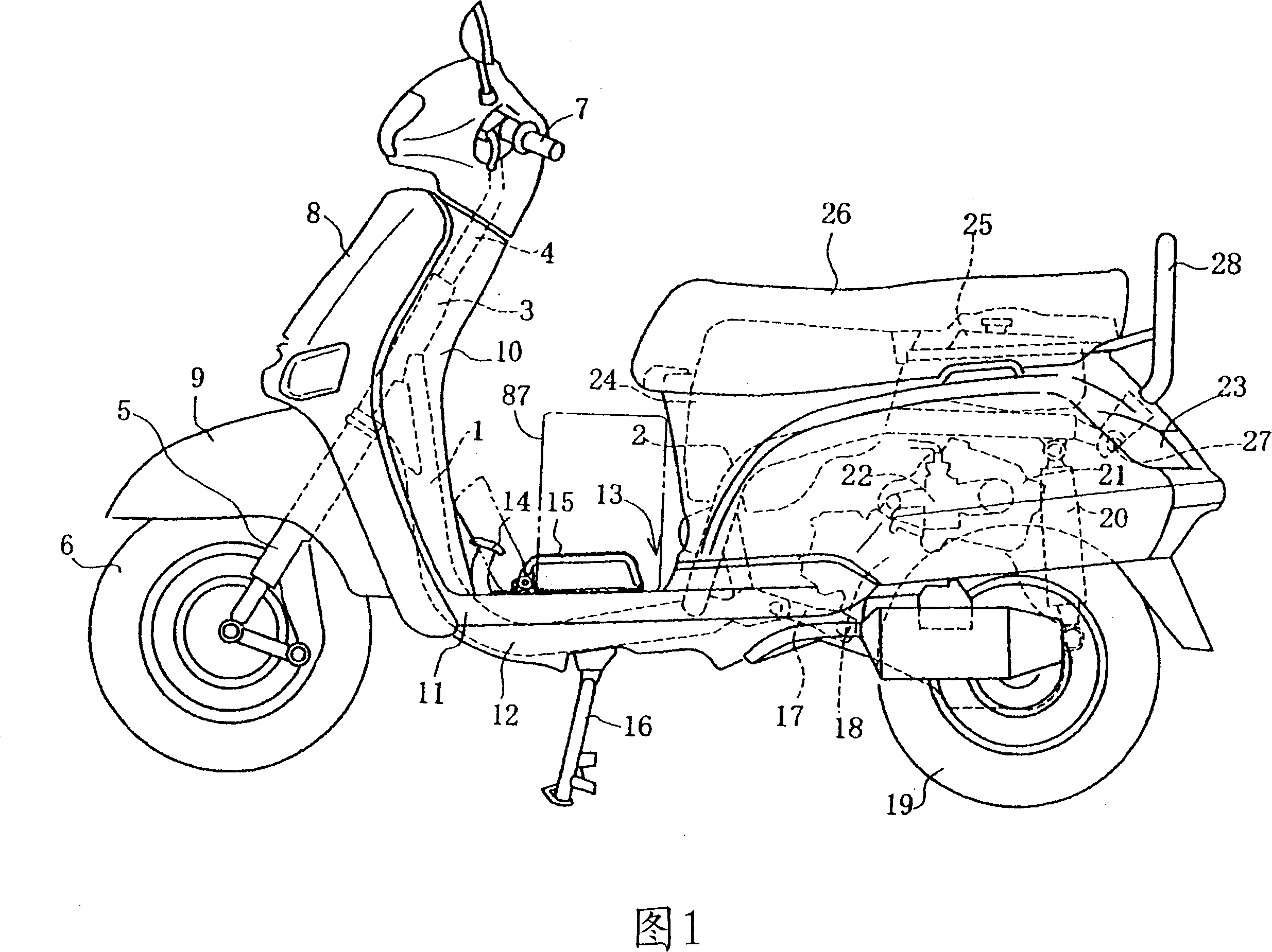 Baseboard structure for small size motorcycle