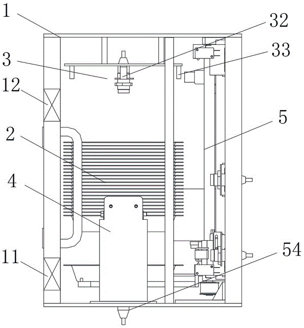 A kind of crucible automatic storage cabinet with separate access and crucible automatic storage method