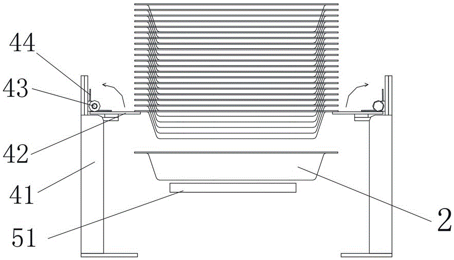 A kind of crucible automatic storage cabinet with separate access and crucible automatic storage method