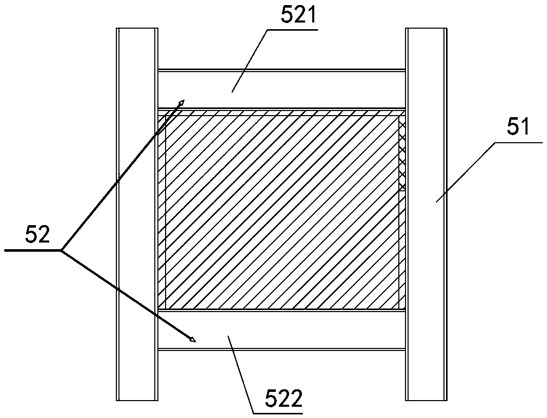 Externally-hung infilled wall structural system of steel framework, assembly-type infilled wallboard and construction method