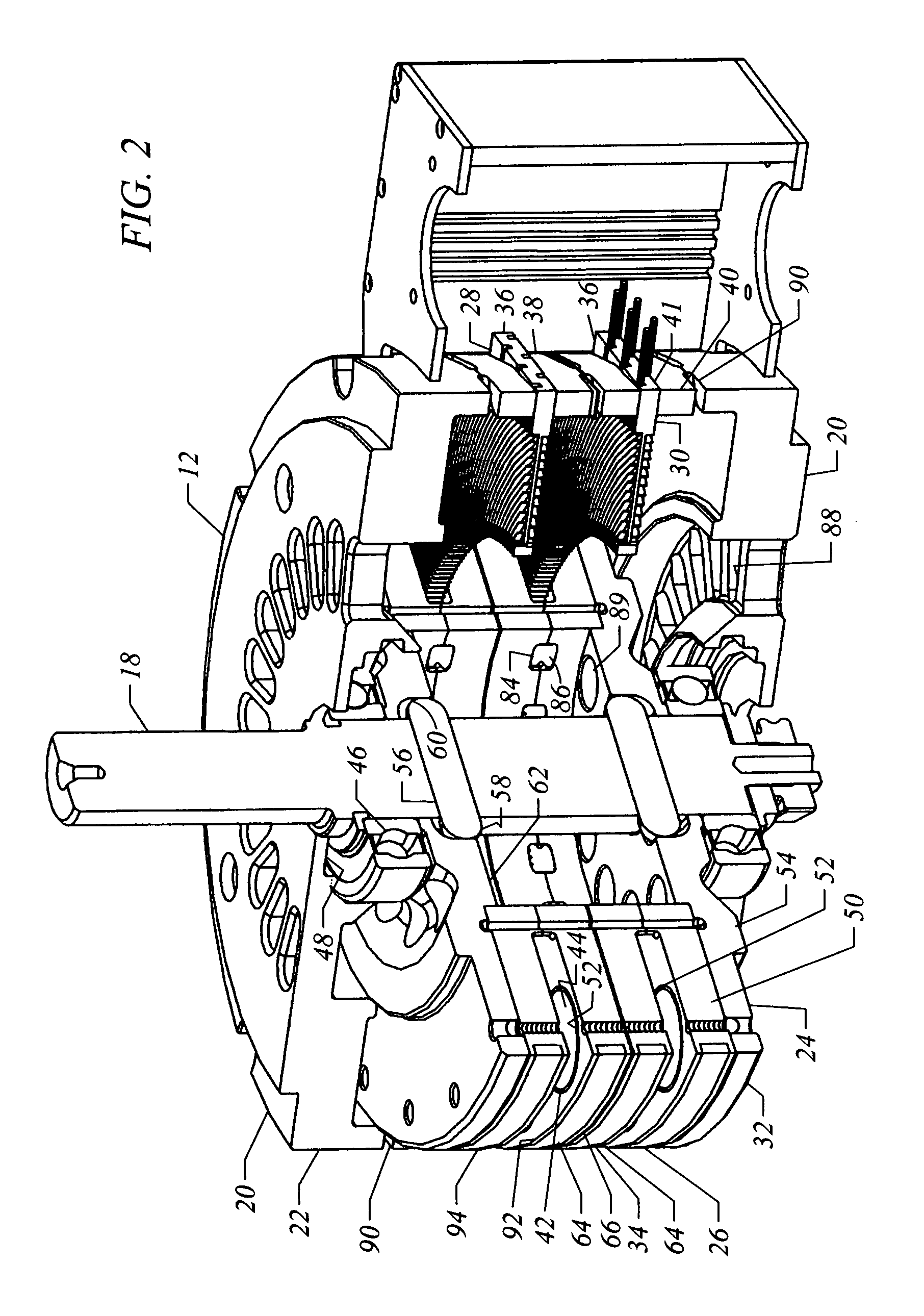Optimized modular electrical machine using permanent magnets