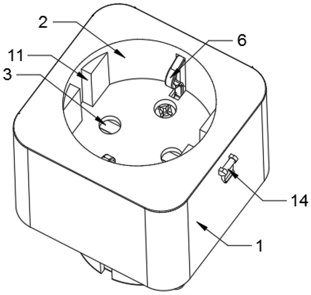 Elastic lateral-moving type blocking socket