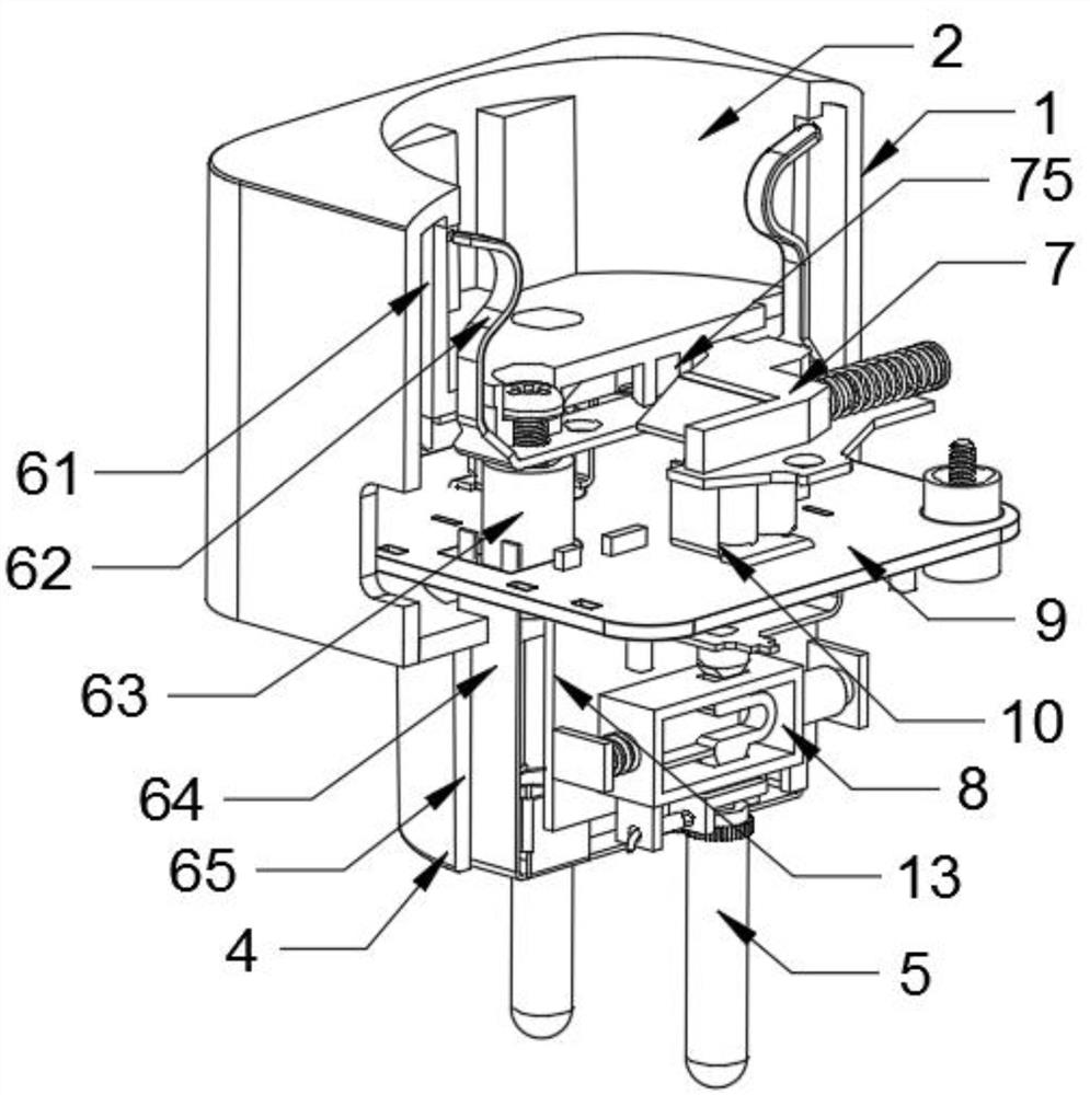 Elastic lateral-moving type blocking socket