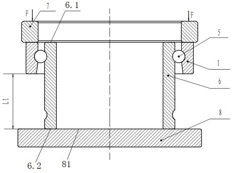 Face-to-face matched angular contact ball bearing and matching method thereof