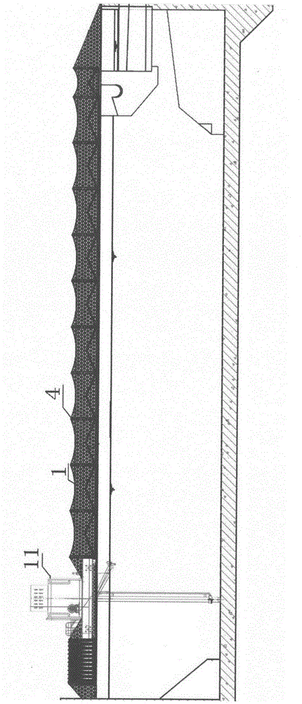 Application method for covering sewage pool with telescopic steel membrane structure