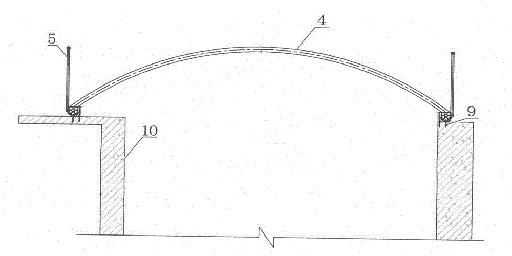 Application method for covering sewage pool with telescopic steel membrane structure