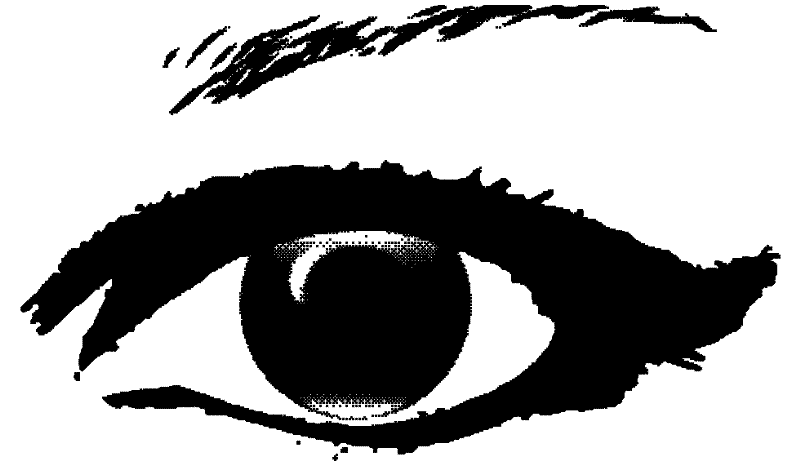 Method for locating eyeball cornea