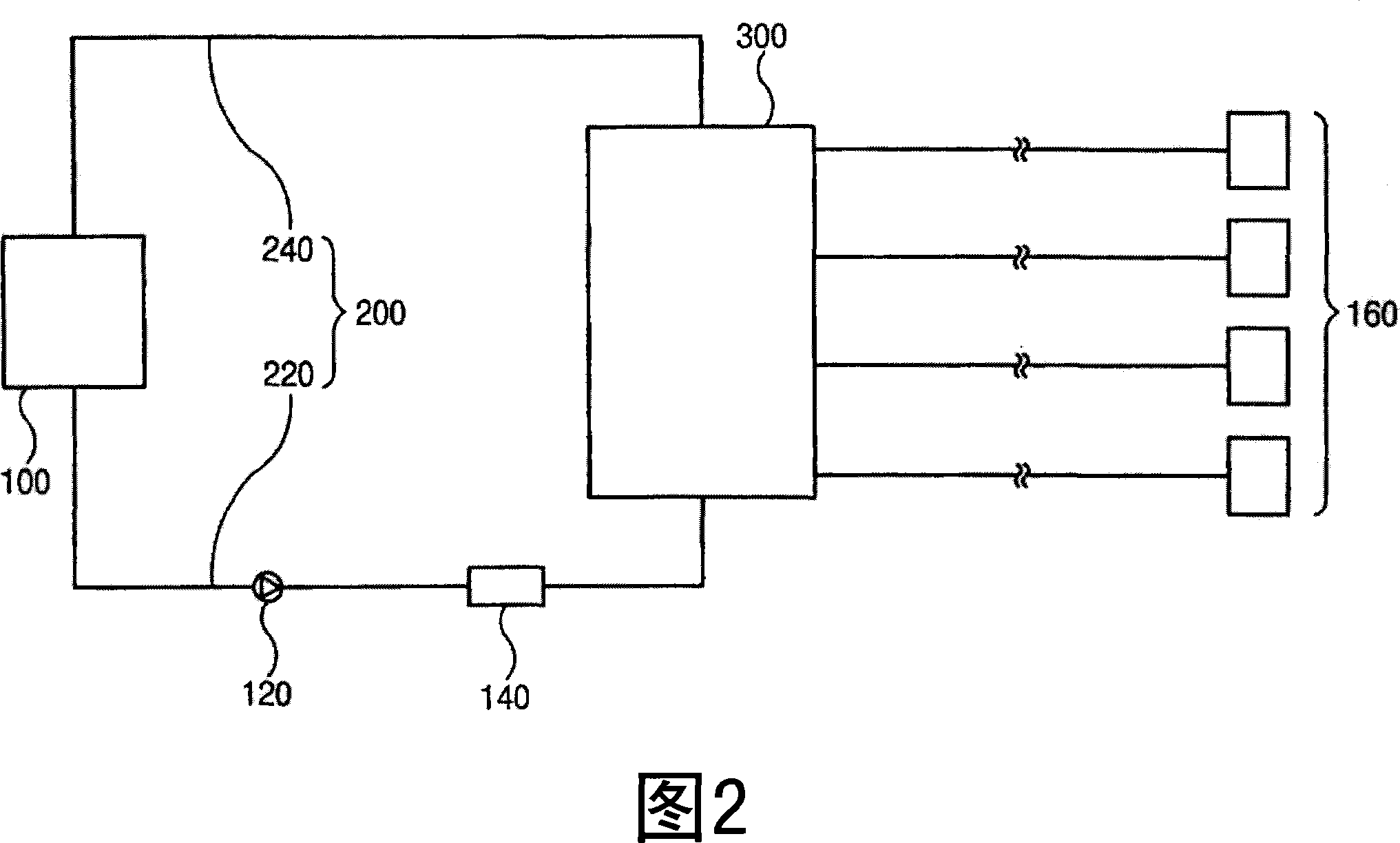 Fluid supply system used in device for manufacturing IC