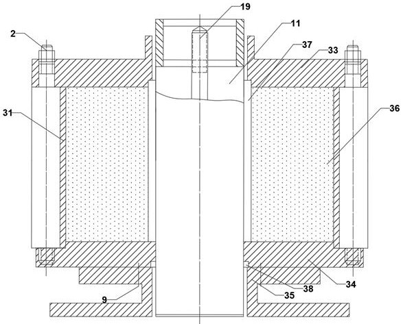 Preparation method of pipe jacking structure and surrounding rock soil mass model forming device